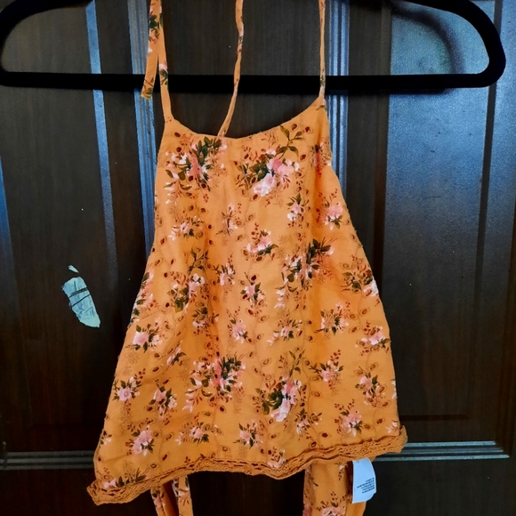 Floral tie tank top - Picture 1 of 1